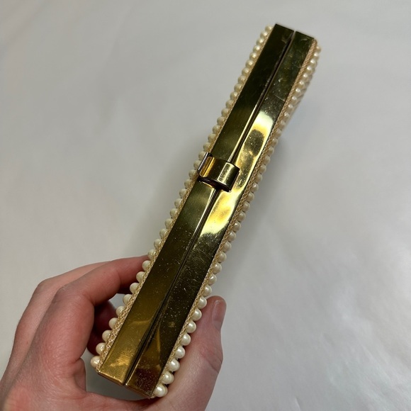 Vintage Clutch with Faux “Pearls” and Gold Snap Closure - Picture 6 of 9